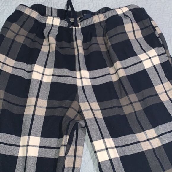 Nautica Womens Plaid Sleep Pants Size L Navy & Gray Polyester - Picture 4 of 9